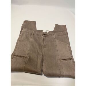 Pistola washed tan denim cargo ankle pants size 32 ￼